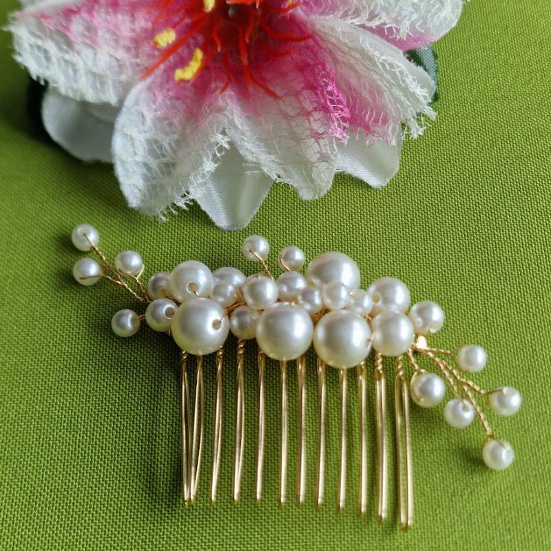 ESKÜVŐ HAD236 - Gyöngyös, ágacskás hajfésű, hajdísz