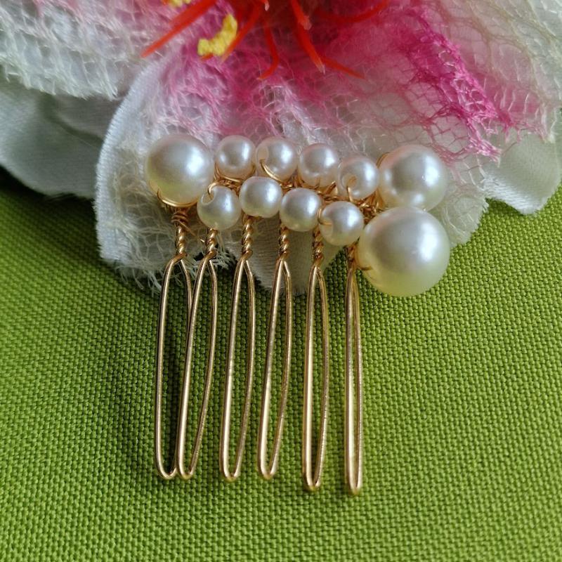 ESKÜVŐ HAD237 - Gyöngyös hajfésű, hajdísz