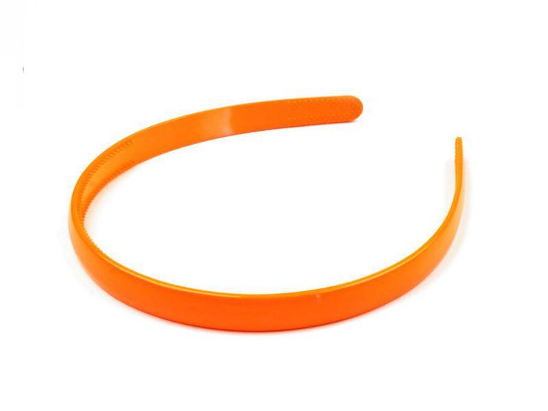 ESKÜVŐ HPT43 - 12mm-es narancssárga műanyag hajpánt, hajráf