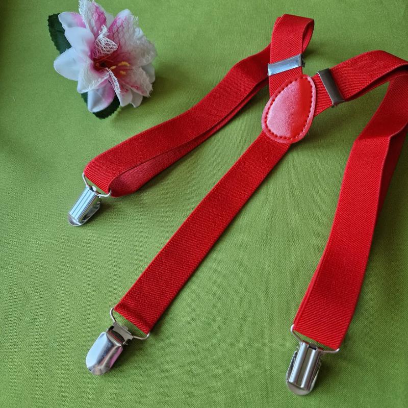 ESKÜVŐ HTG03B - Piros Y alakú hózentróger/ nadrágtartó