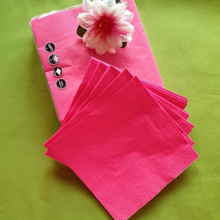 ESKÜVŐ KIEG02 - Dupla rétegű pink színű szalvéta darabra