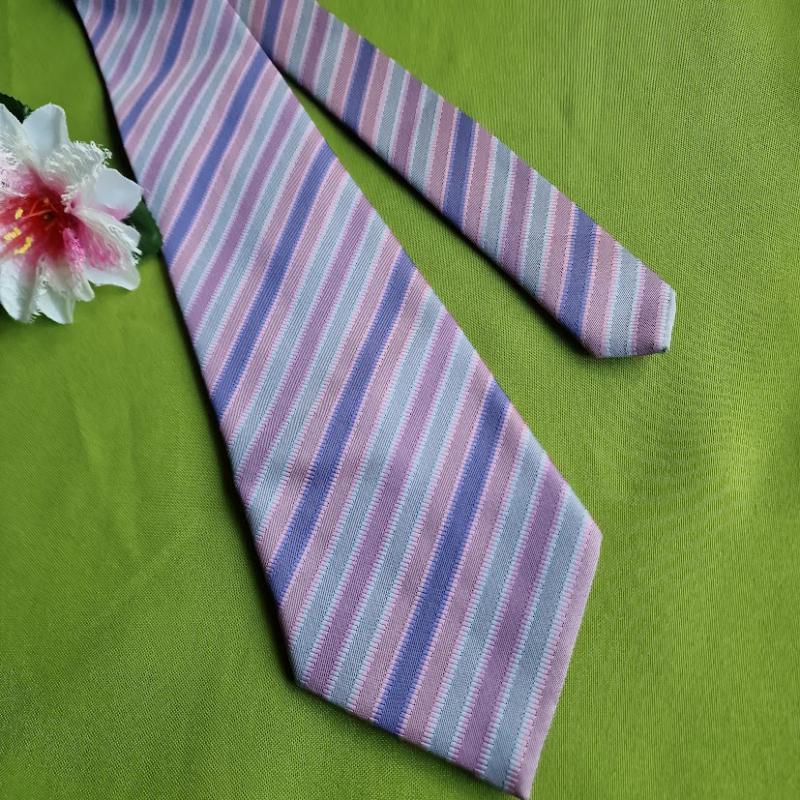 ESKÜVŐ NYK54 - Lila csíkos selyem nyakkendő
