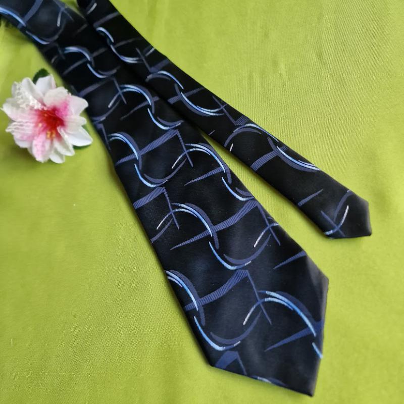 ESKÜVŐ NYK75 - Sötétkék selyem nyakkendő