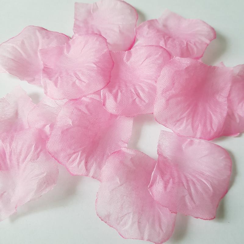 ESKÜVŐ, PARTI DEK47 - 100db-os textil virágszirom – rózsaszín