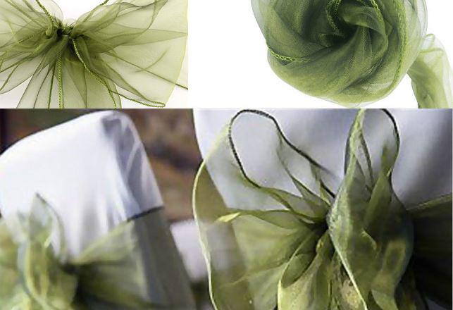 ESKÜVŐI dekor – Organza vagy tüll székmasni - választható szín