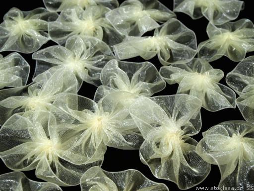 ESKÜVŐI dekor  - 60x40mm-es organza masni - több színben