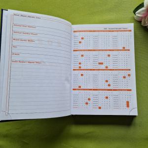 A5-ös méretű, 2026-ös határidőnapló téphető sarokkal, naptár, tervező