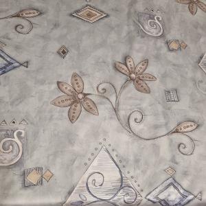 ANY35 - Transfertex Desing nyomtatott absztrakt (virágos, geometrikus) mintás szövet