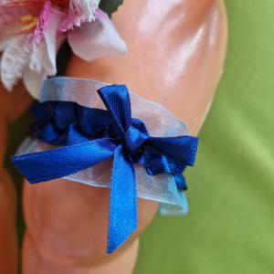 BBR31 - 38mm-es Sötétkék színű masnis babáknak