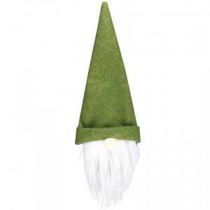 DEK63 - Borosüveg, pezsgősüveg manó dísz - zöld