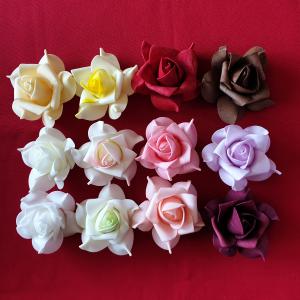 ESKÜVŐ - 65mm-es habrózsa -  hófehér