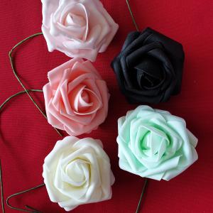 ESKÜVŐ - 80mm-es száras habrózsa - fehér