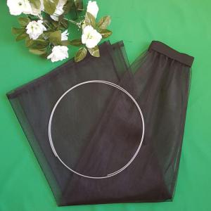 ESKÜVŐ ASZ01E - 1 körös rugalmas fekete menyasszonyi alsószoknya, abroncs, lépéskönnyítő