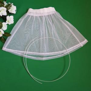 ESKÜVŐ ASZ26 - 1 körös Fehér kisgyerek alsószoknya, abroncs