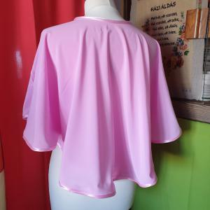 ESKÜVŐ BOL26 - Elegáns rózsaszín színű muszlin boleró, pelerin