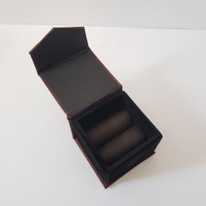 ESKÜVŐ DCS37 - Csokoládé barna szatén gyűrűtartó doboz
