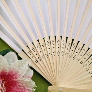 ESKÜVŐ ELE27 - Fehér menyasszonyi legyező