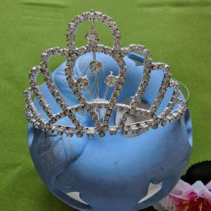 ESKÜVŐ HAD134 - 65m magas Menyasszonyi Tiara, Korona, Hajdísz fésűvel 2. oszt.