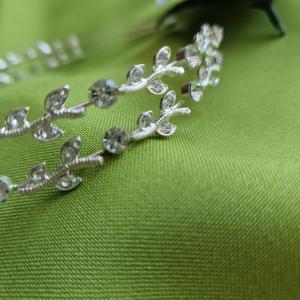 ESKÜVŐ HAD166 - Menyasszonyi strasszköves dupla hajpánt, hajdísz