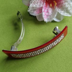 ESKÜVŐ HAD215 - Menyasszonyi strasszköves piros franciacsat