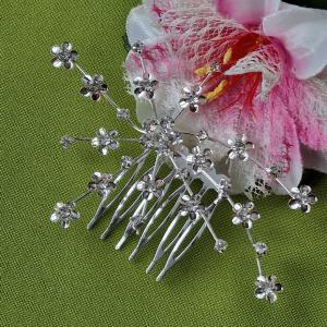 ESKÜVŐ HAD222 -  Kristályköves, virágos ágacskás strasszköves hajfésű, hajdísz