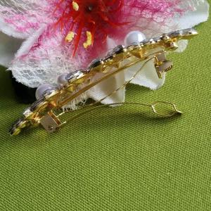 ESKÜVŐ HAD248 - Menyasszonyi kristályköves, gyöngyös franciacsat