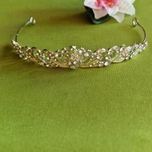 ESKÜVŐ HAD256 - 3,5cm magas Menyasszonyi Tiara, Korona, Hajdísz