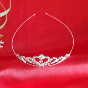 ESKÜVŐ HAD80 - Menyasszonyi kristályköves Tiara, hajpánt, hajdísz 35mm