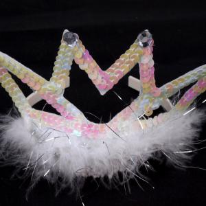 ESKÜVŐ HPT38 - Flitteres hercegnői korona hajpánt, hajráf