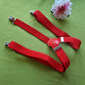 ESKÜVŐ HTG03B - Piros Y alakú hózentróger/ nadrágtartó