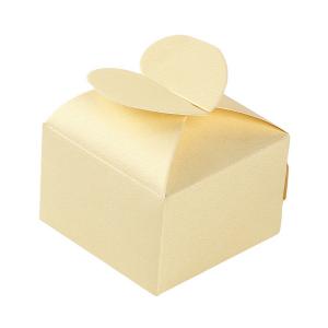 ESKÜVŐ KIEG14 - Esküvői lézervágott ajándékdoboz sütisdoboz - halvány arany