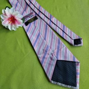 ESKÜVŐ NYK54 - Lila csíkos selyem nyakkendő