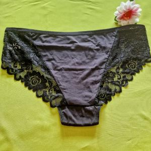 FEN144.1 - Hagyományos fazonú pamutos női bugyi - fekete 5XL-es
