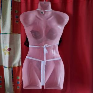 FEN32F - Női fehérnemű - Fekete csipke szett - nyitott melltartó és nyitott tanga