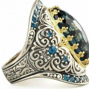 GYR40 – Királykék Strasszköves női PECSÉT gyűrű