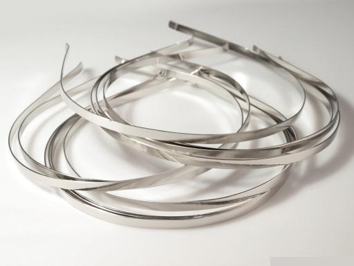 Fém hajpánt alap - platina szín