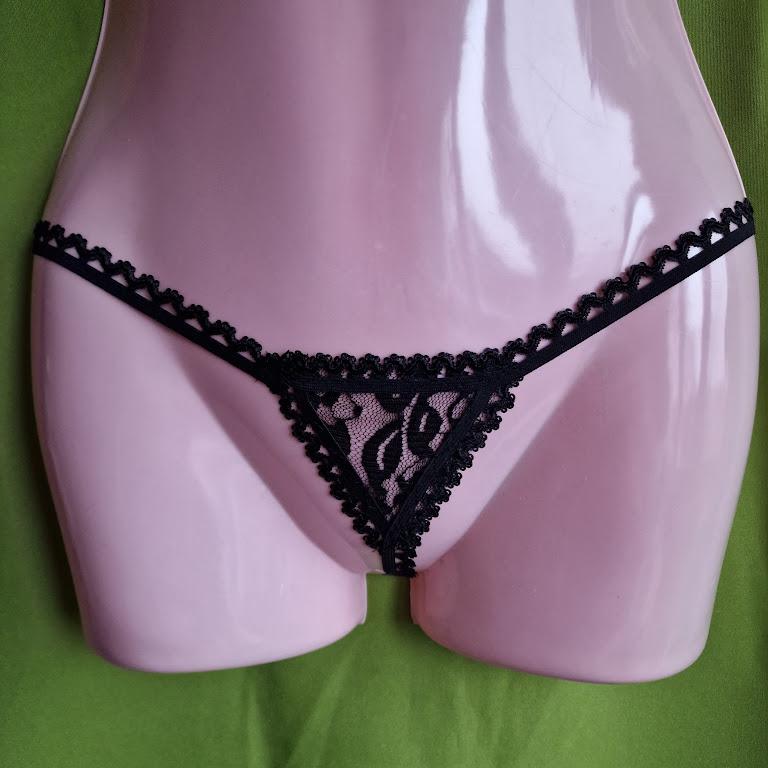 FEN25 - Női fehérnemű - Csipke gumis mikro tanga bugyi