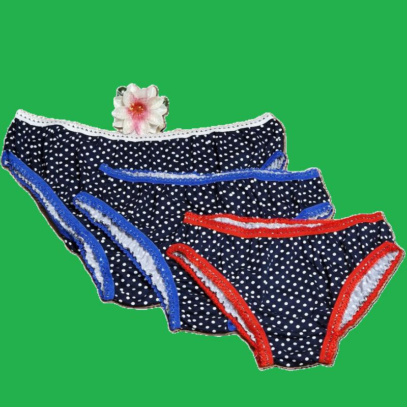 FEN47 - Női fehérnemű - Hagyományos fazonú pöttyös pamut bugyi 2XS-3XL/32-54