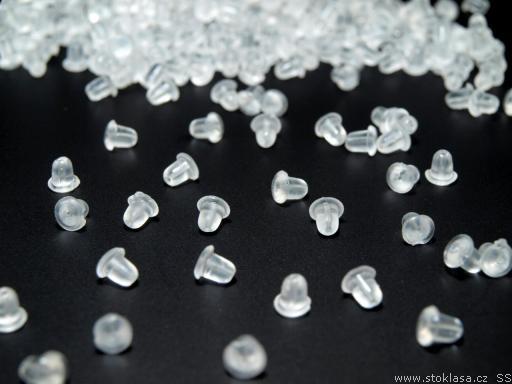 FÜL02 - 1 pár szilikon műanyag fülbevaló rögzítő 3x5mm-es