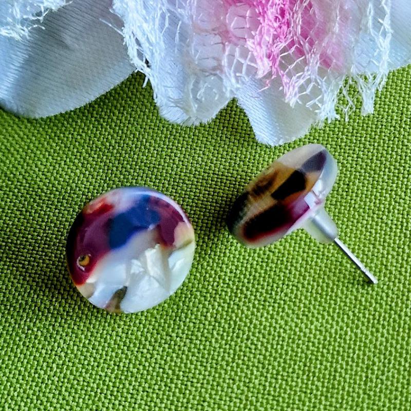 FÜL57 - Tarka beszúrós fülbevaló ajándék rögzítővel