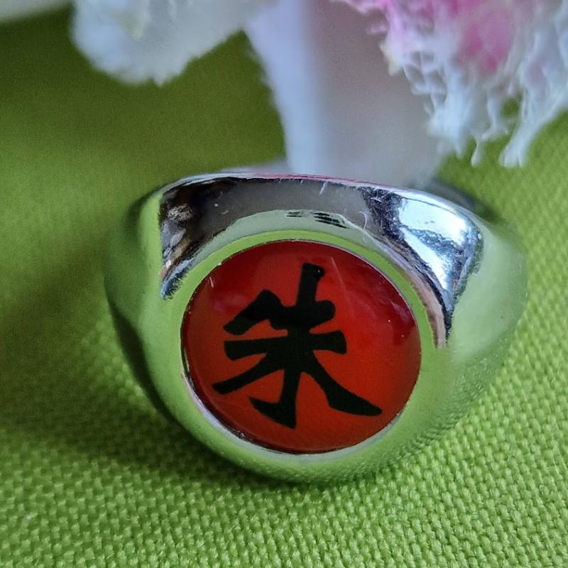 GYR50 - Ninja Naruto Akatsuki állítható gyűrű piros