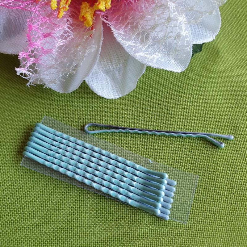 HAD67 - Világoskék hullámos hajcsat hajtű