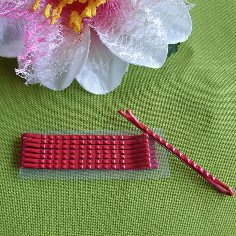 HAD72 - Borvörös hullámos hajcsat hajtű