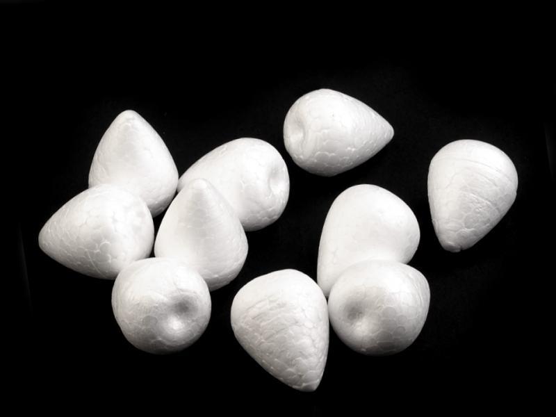 HUN01 - 20x28mm-es virágközép, csepp, körte alakú hungarocell, polisztirol, nikecell alap, forma