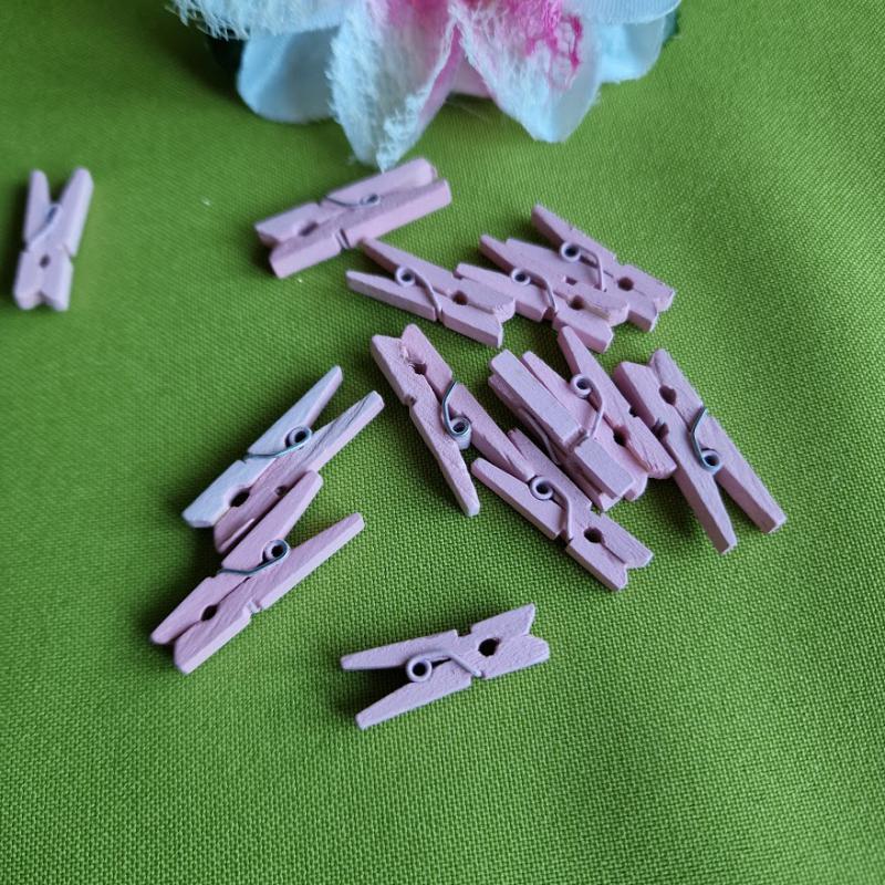 KIEG38 - Mini fa csipesz 3x26 mm - rózsaszín
