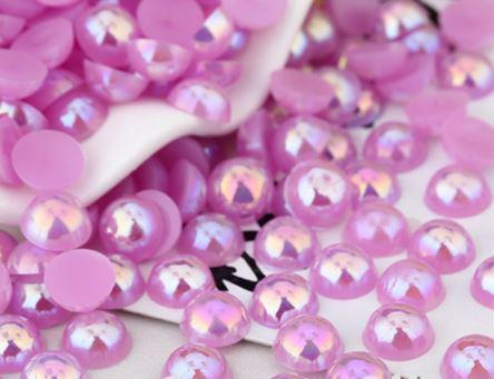 MAD19 - Scrapbooking AB lila színű félgyöngy 8mm