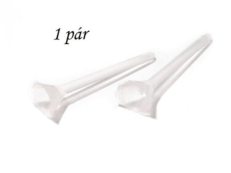 MAD21 - Műanyag beszúrós fülbevaló alap párban, ajándék rögzítővel