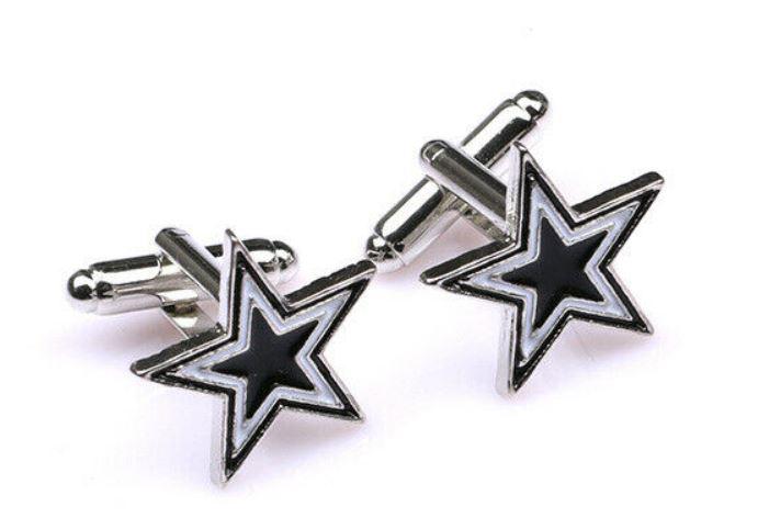 MNG01 - Csillag alakú tűzzománcos mandzsettagomb, kézelőgomb