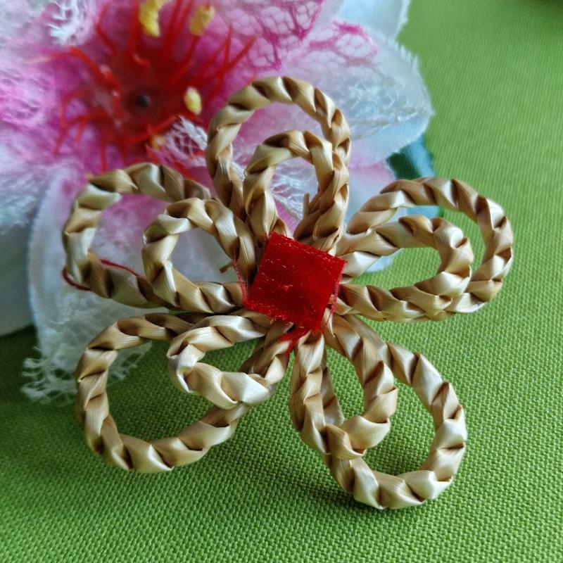 OTT113 - Karácsonyi szalma dekor - Margaréta