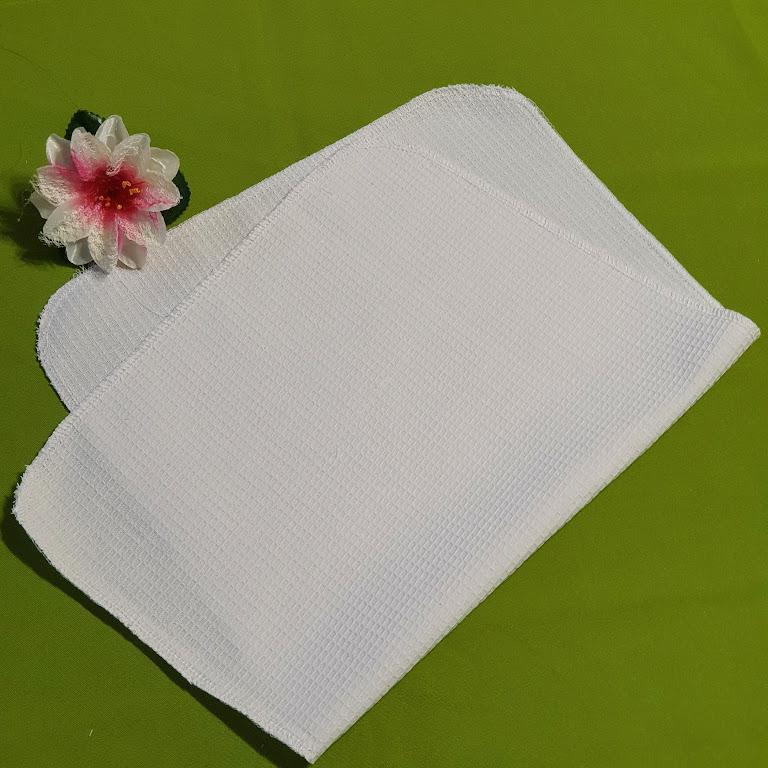 OTT27 - Kisméretű, Hófehér színű pamut konyharuha, törlőkendő - 33x50cm